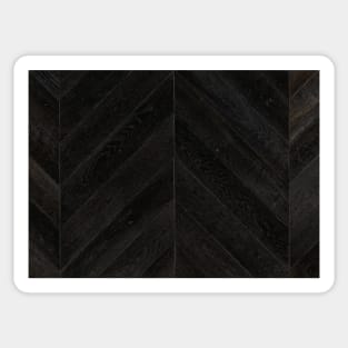 black herringbone parquet flooring Sticker